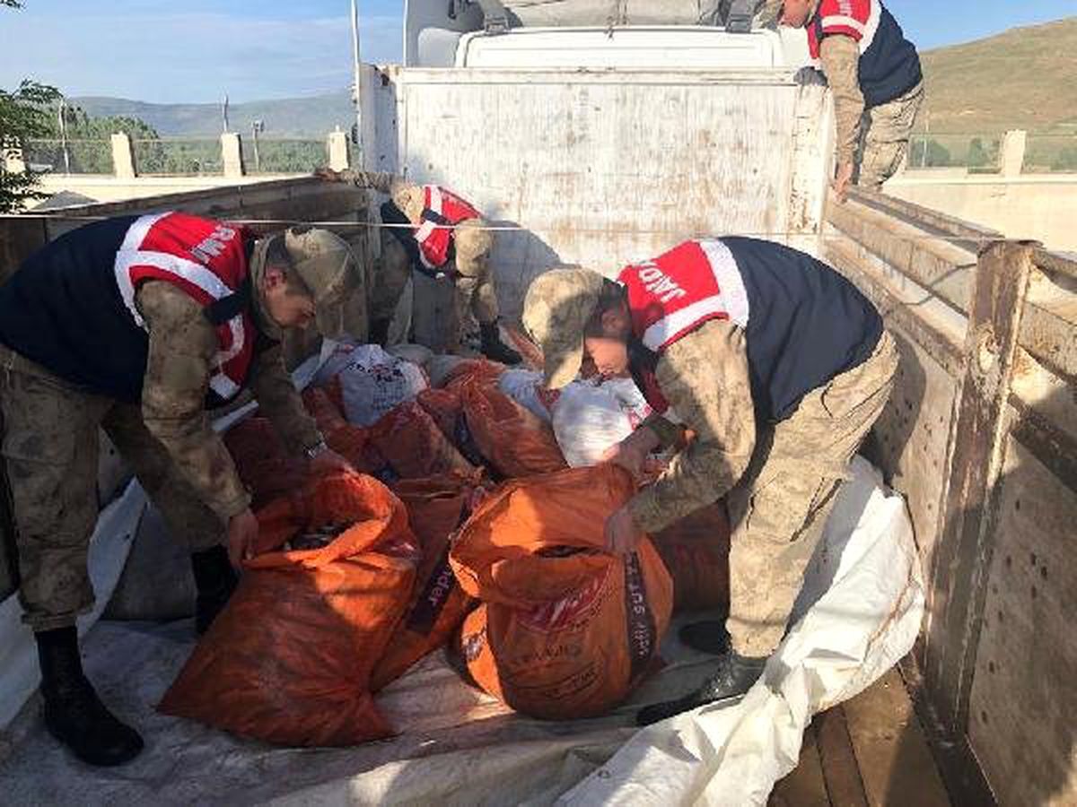 TIR\'da, kaçak avlanan 2 ton inci kefali ele geçirildi