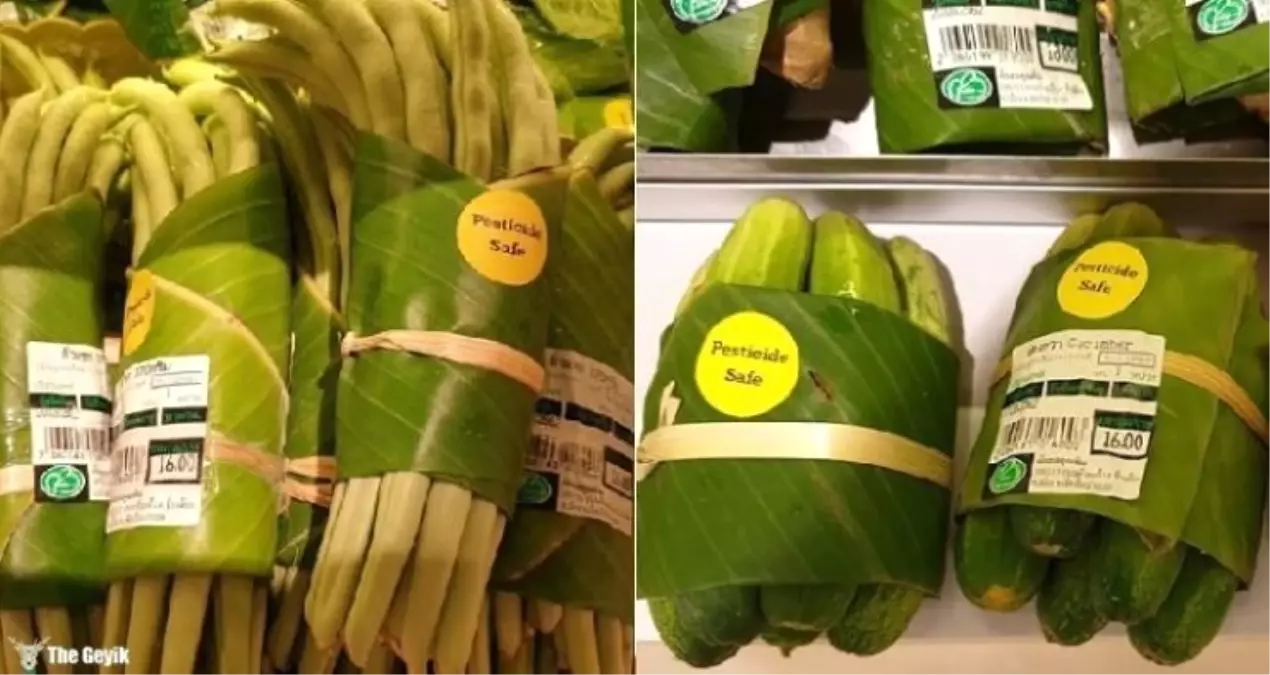 Bu Marketler Artık Plastik Ambalaj Yerine Muz Yaprakları Kullanıyor