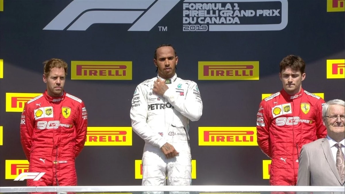 Kanada GP\'sinde kazanan Lewis Hamilton