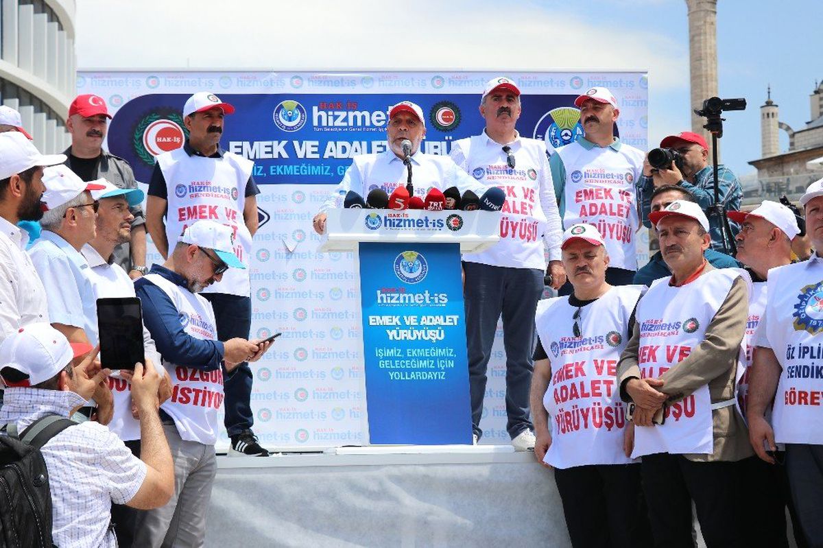 Hak-İş\'in Bolu\'dan Ankara\'ya \'Emek ve Adalet\' yürüyüşü başladı
