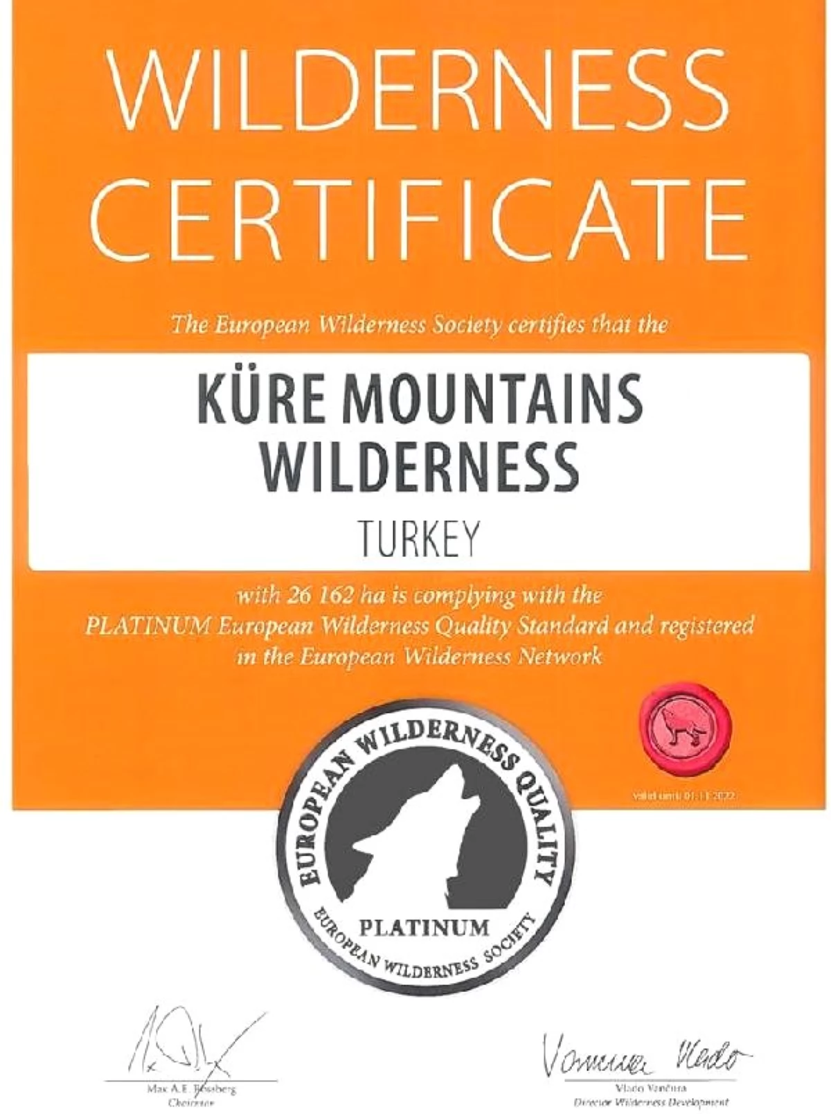 Küre Dağları Milli Parkı\'na yeni sertifika