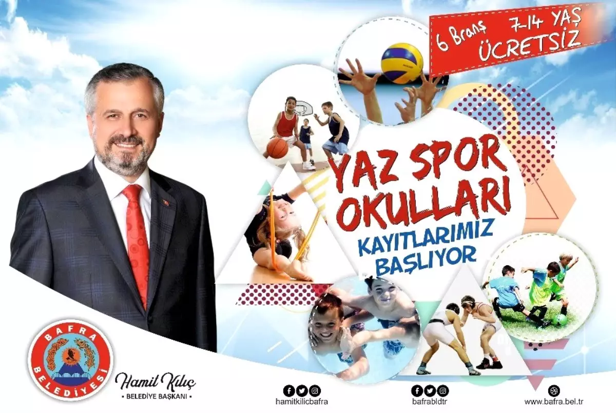 Bafra\'da Yaz Spor Okulları kayıtları devam ediyor