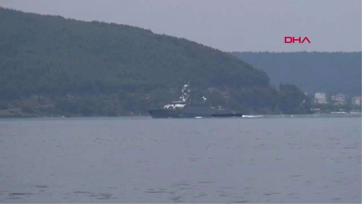 ÇANAKKALE Rus savaş gemisi \'Veliky Ustyug\' Çanakkale Boğazı\'ndan geçti