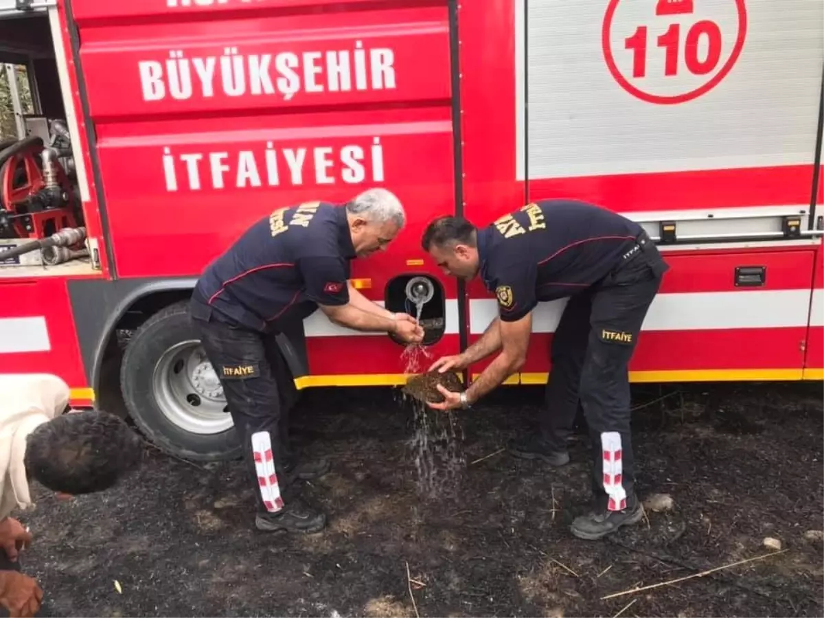 İtfaiyeden yangında mahsur kalan kirpiye hayati müdahale