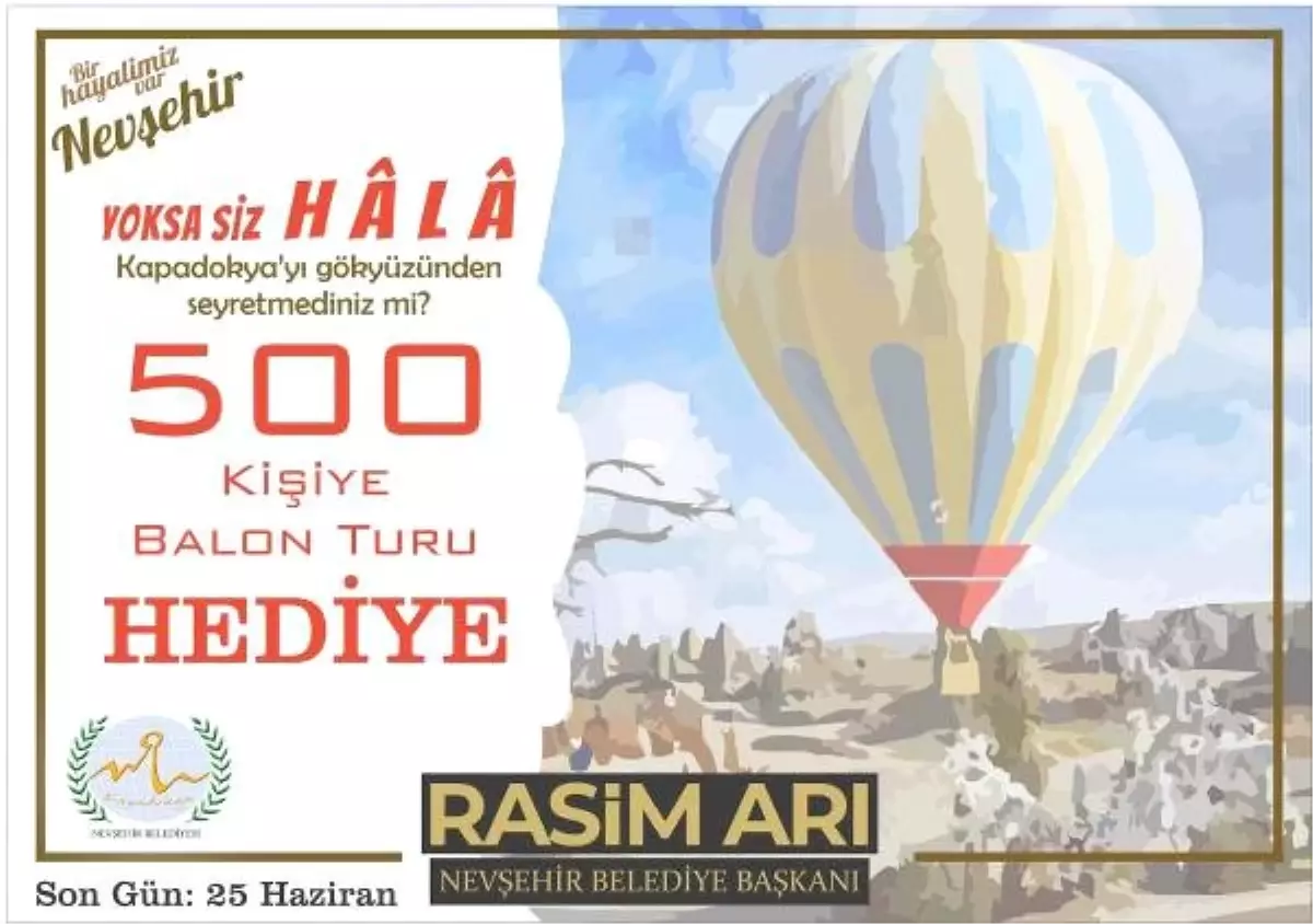 Başkandan, \'balon turu\' hediyeli Kapadokya kampanyası