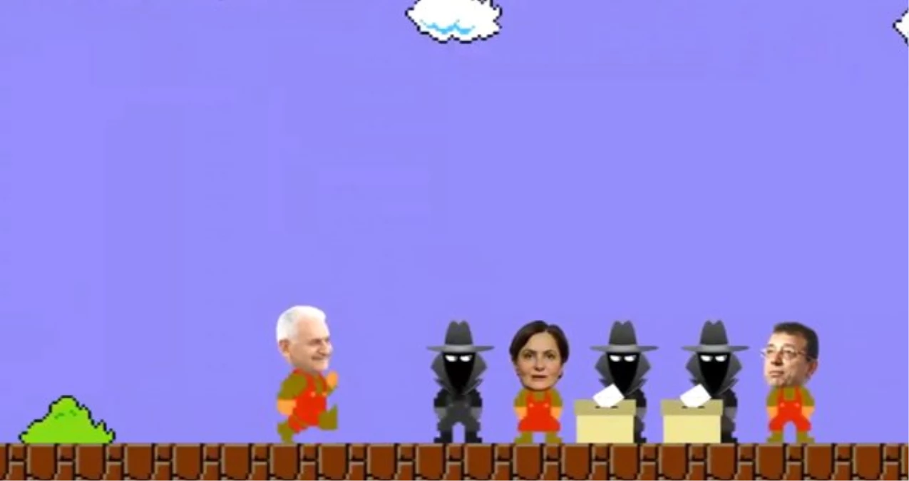 Binali Yıldırım\'ı Süper Mario yaptılar