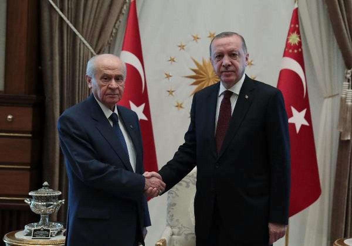 Cumhurbaşkanı Erdoğan- Bahçeli görüşmesi başladı (2)