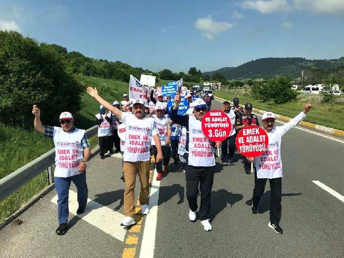 \'Emek ve Adalet Yürüyüşü\' üçüncü gününde