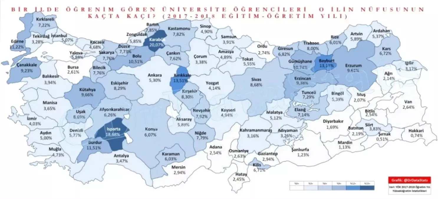 Erzincan nüfusunun yüzde 9, 38\'i üniversiteli