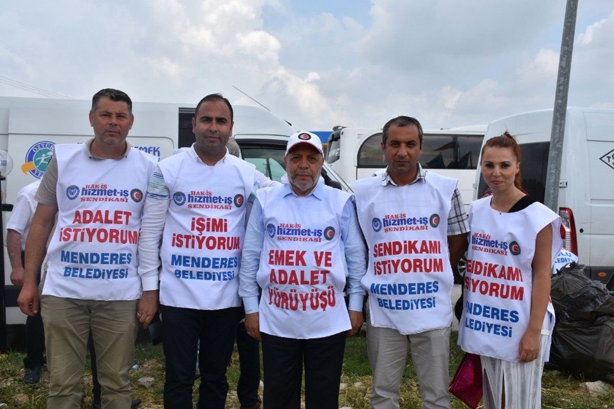 Hak-İş\'in yürüyüşüne İzmir\'den de katılım oldu