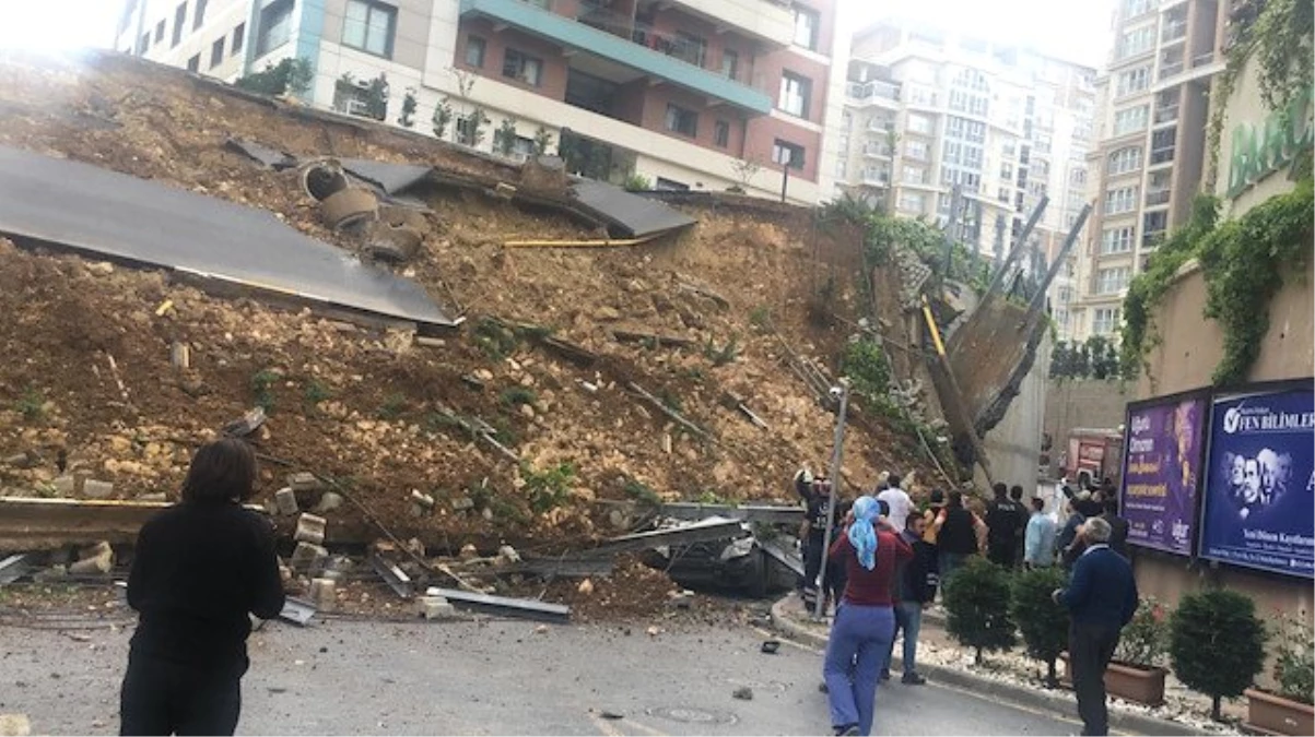 Başakşehir\'de çöken istinat duvarı, bölge esnafını mağdur etti