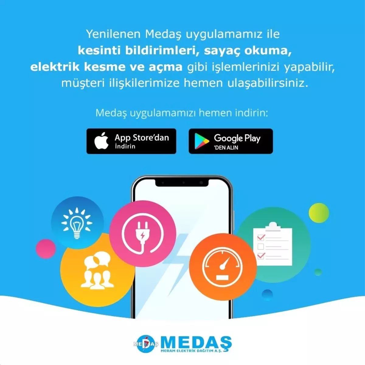 MEDAŞ, mobil uygulama ile kullanıcıların hayatını kolaylaştırıyor