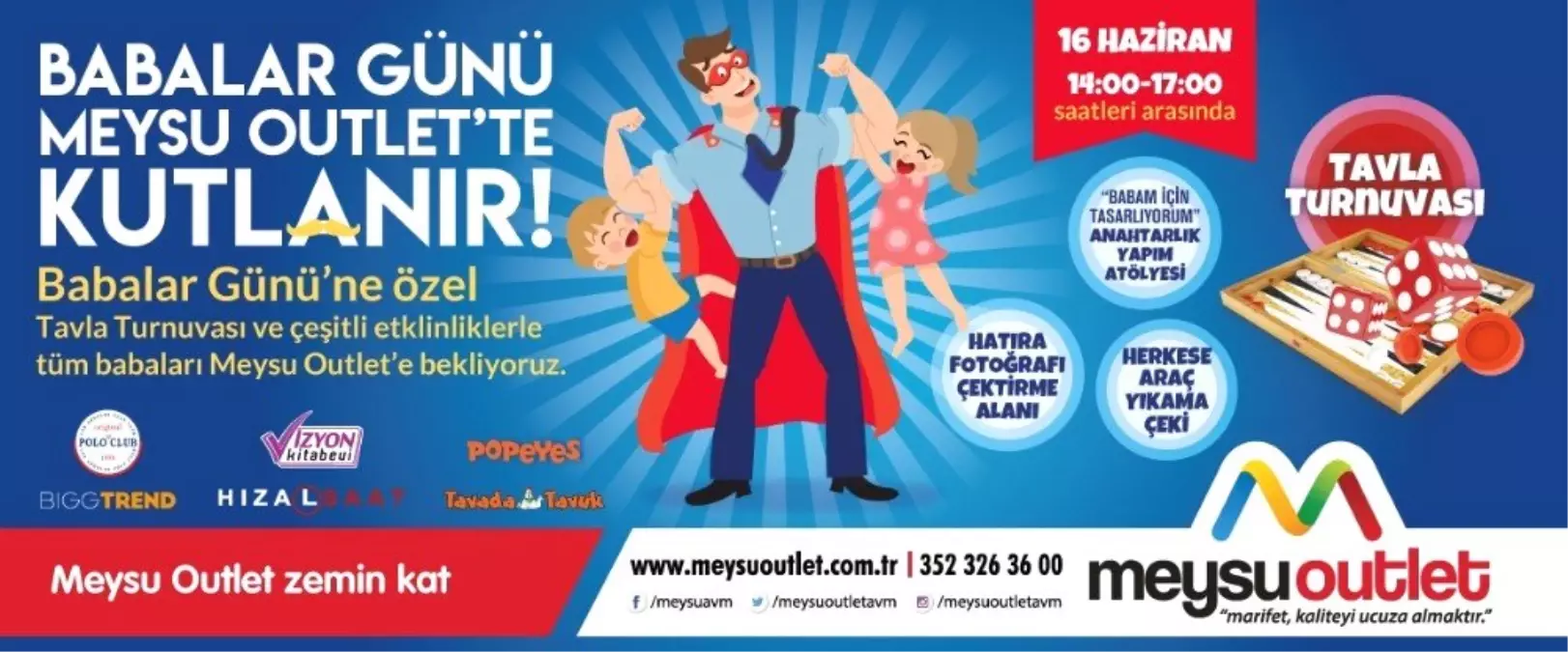 Meysu Outlet AVM, Babaları Tavla Turnuvasında Buluşturuyor