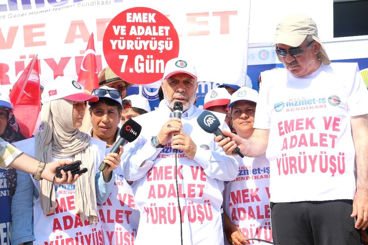 Emek ve Adalet Yürüyüşü yedinci gününde