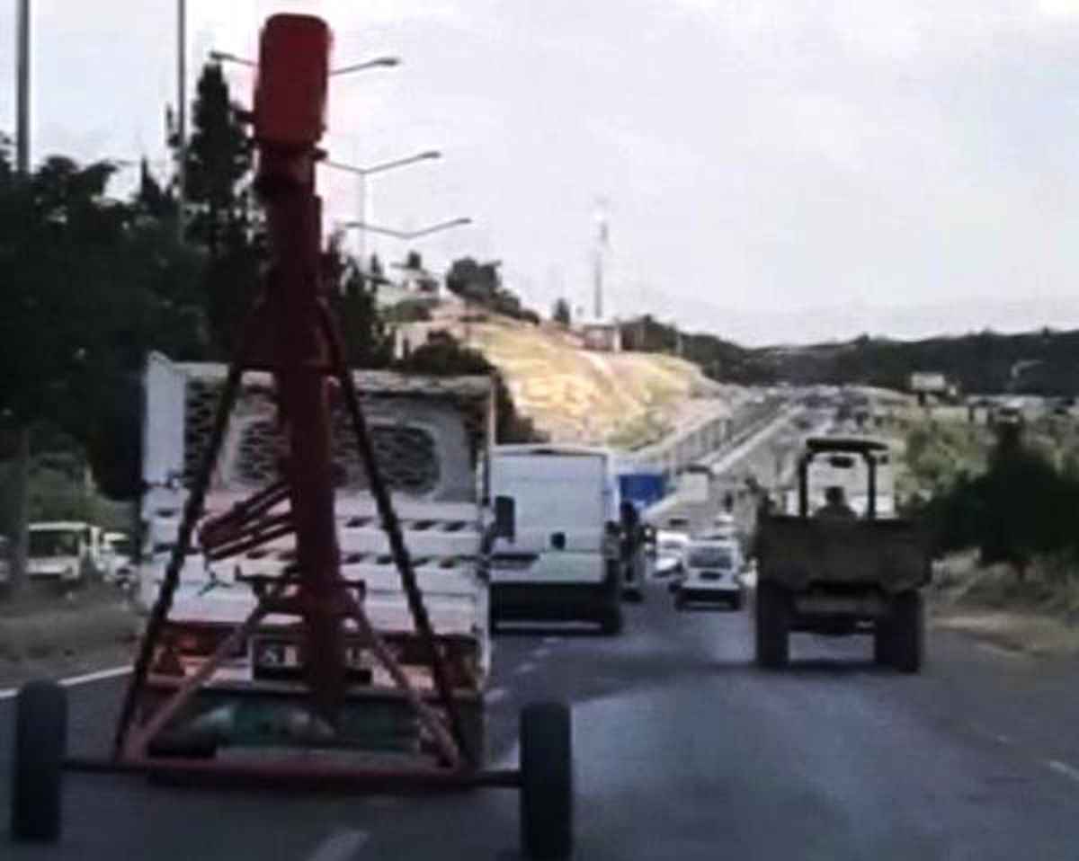 Kamyonetle tehlikeli yolculuk