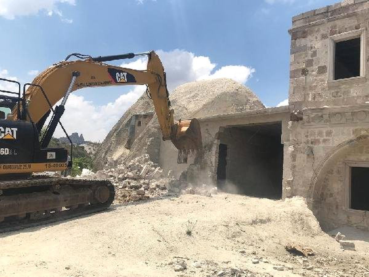 Nevşehir\'de 42 metruk binadan 16\'sı yıkıldı