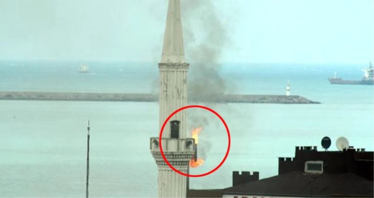 Bacadaki alevleri gören vatandaşlar, minare yanıyor zannedip hemen ihbarda bulundu