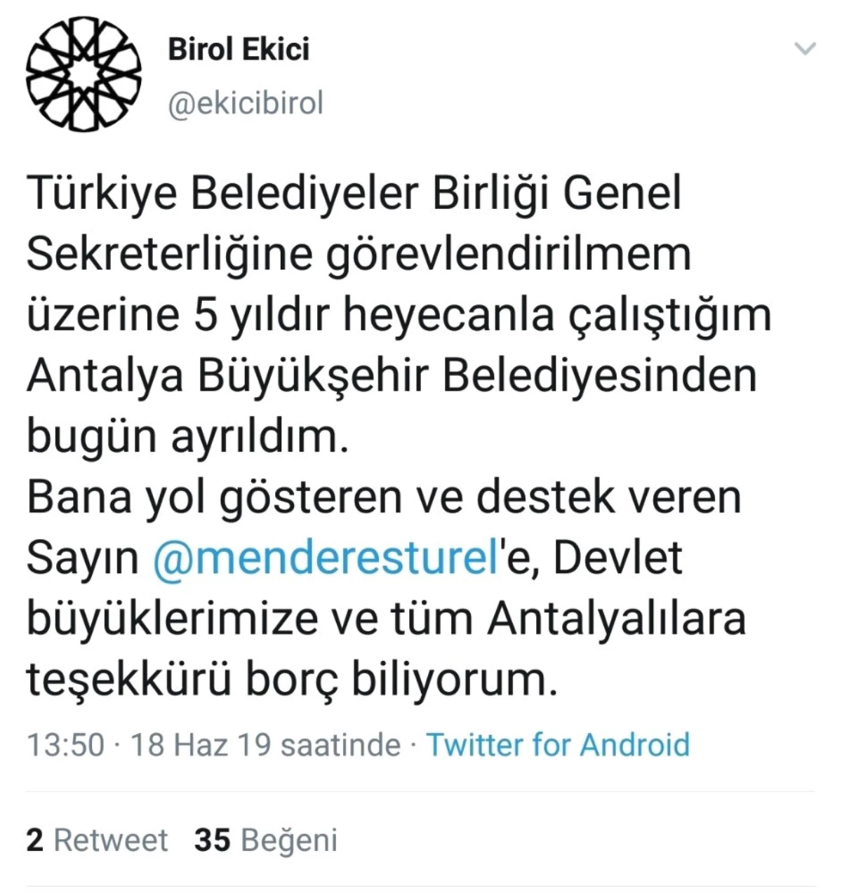 Birol Ekici\'ye önemli görev