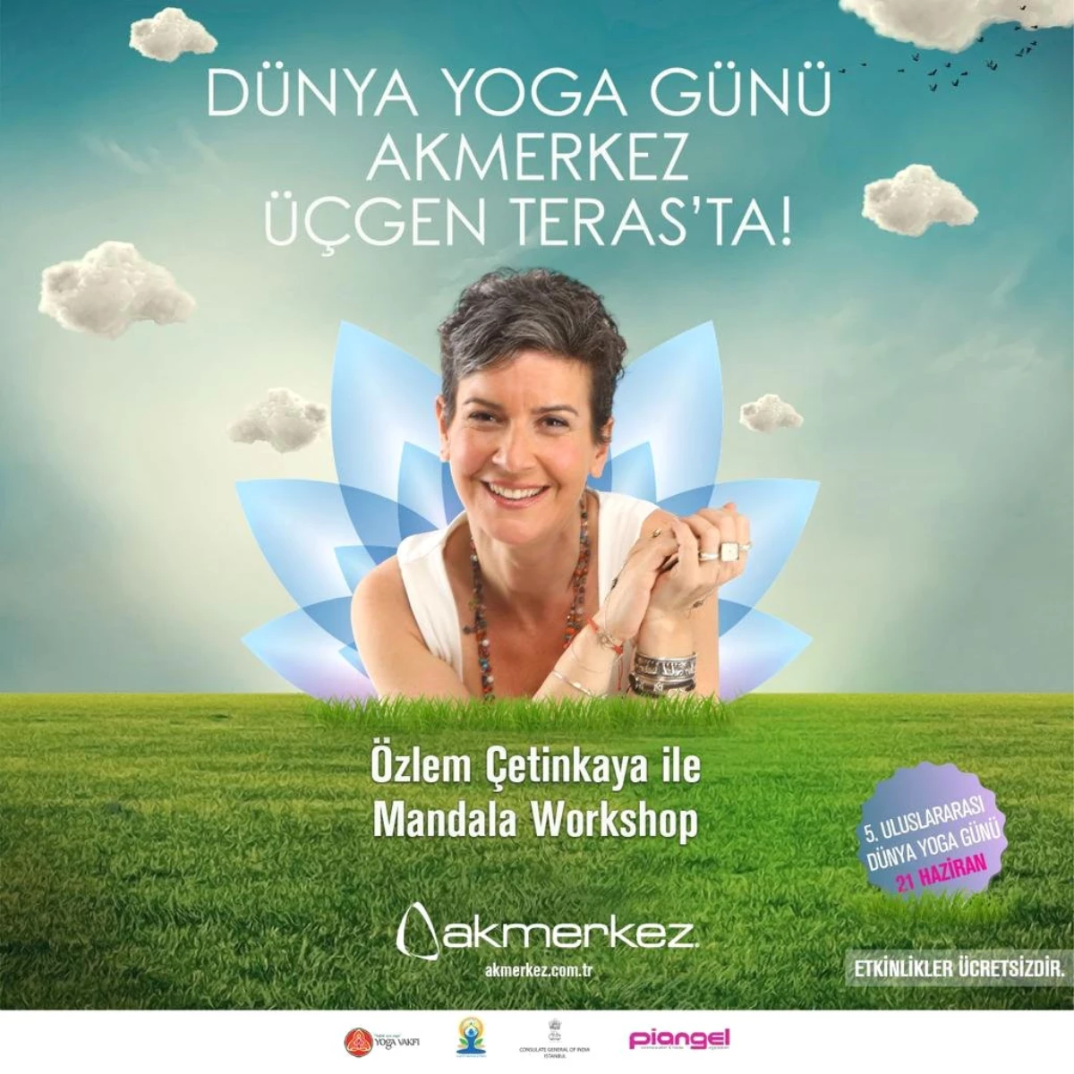 Dünya Yoga Günü\'nde Özlem Çetinkaya İle mandala workshop!