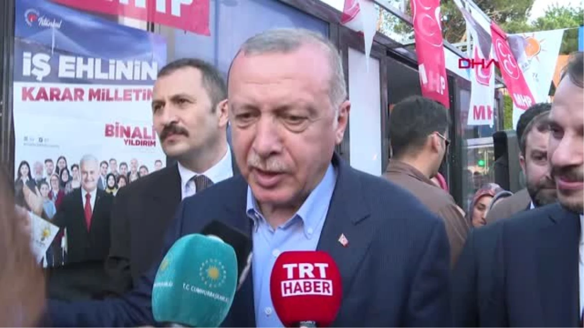 ERDOĞAN\'DAN SEÇİM BÜROSU ZİYARETİ