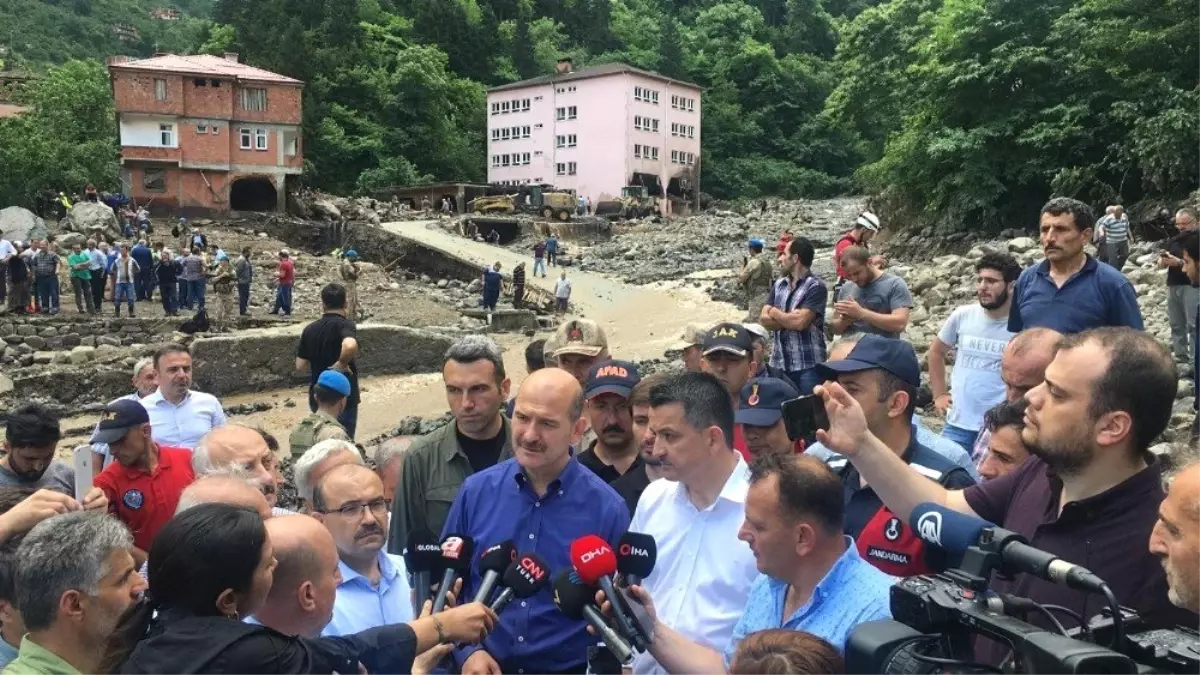 Bakan Süleyman Soylu: "Selde hayatını kaybedenlerin sayısı 4\'e yükseldi"