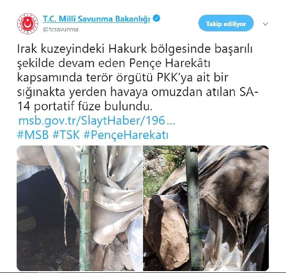 PKK sığınağında \'portatif füze\' bulundu