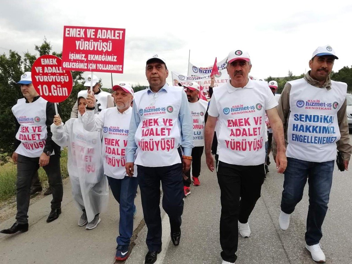 Emek ve Adalet Yürüyüşü\'ne Hizmet-İş Sendikası Kayseri Şubesi\'nden destek
