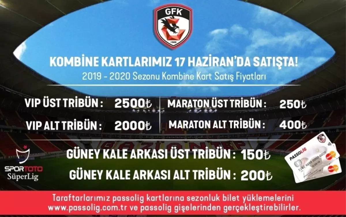 Gazişehir Gaziantep\'te kombine satışları başladı