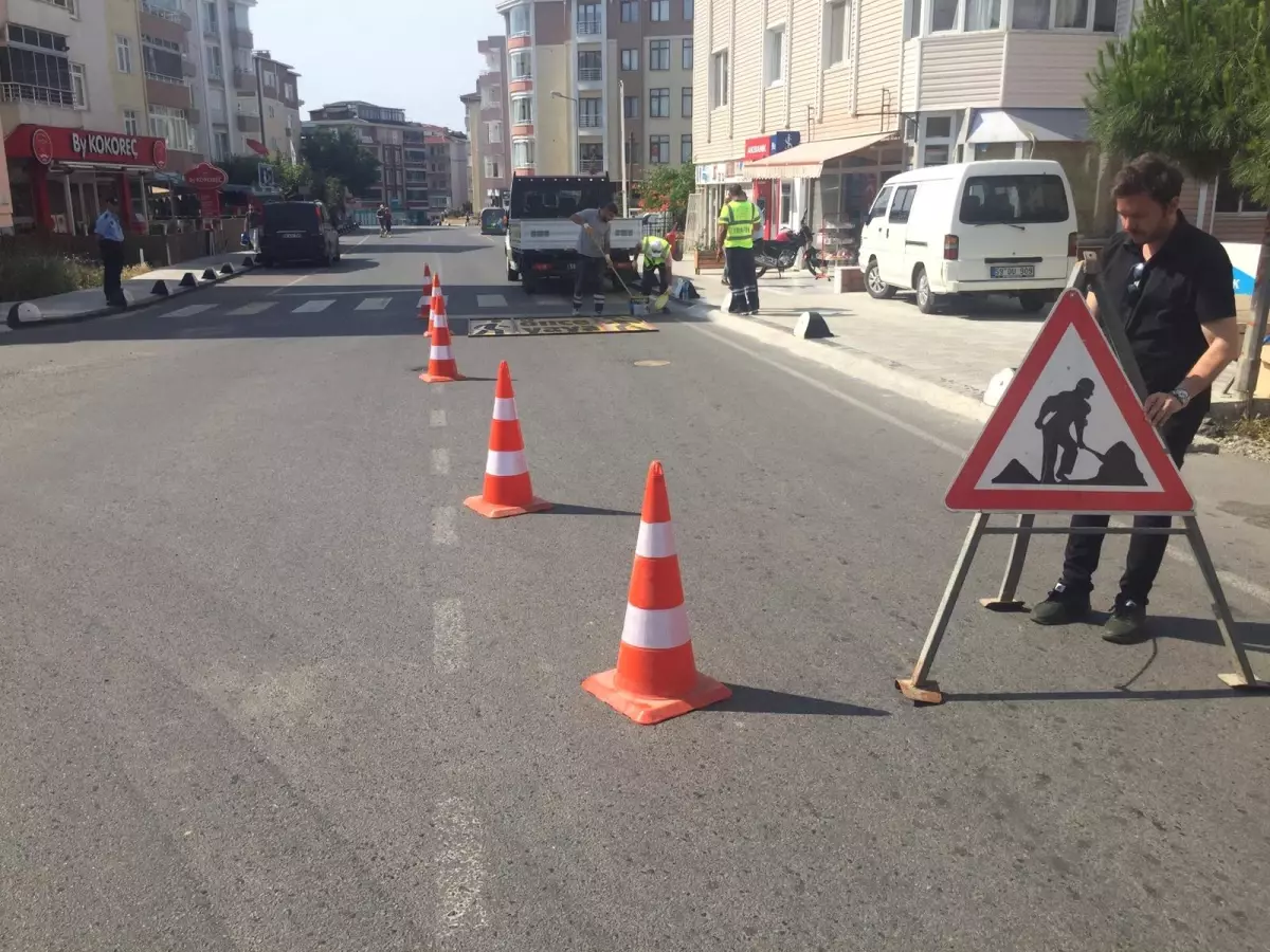 Süleymanpaşa Belediyesinden yaya geçitlerine "Önce Yaya" uyarısı