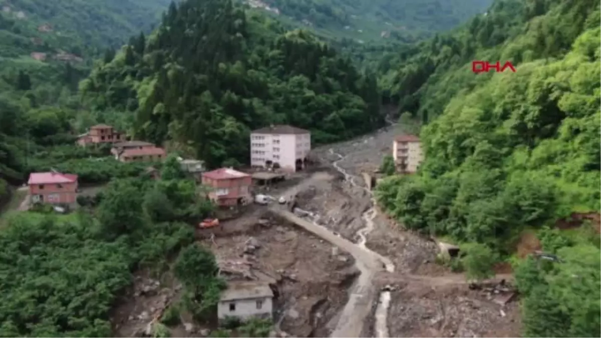 TRABZON Sel felaketi sonrası Araklı\'da hasar tespit çalışmaları sürüyor