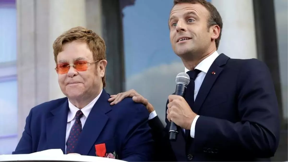 Macron ve Elton John AIDS ile mücadele için uluslararası seferberlik çağrısı yaptı