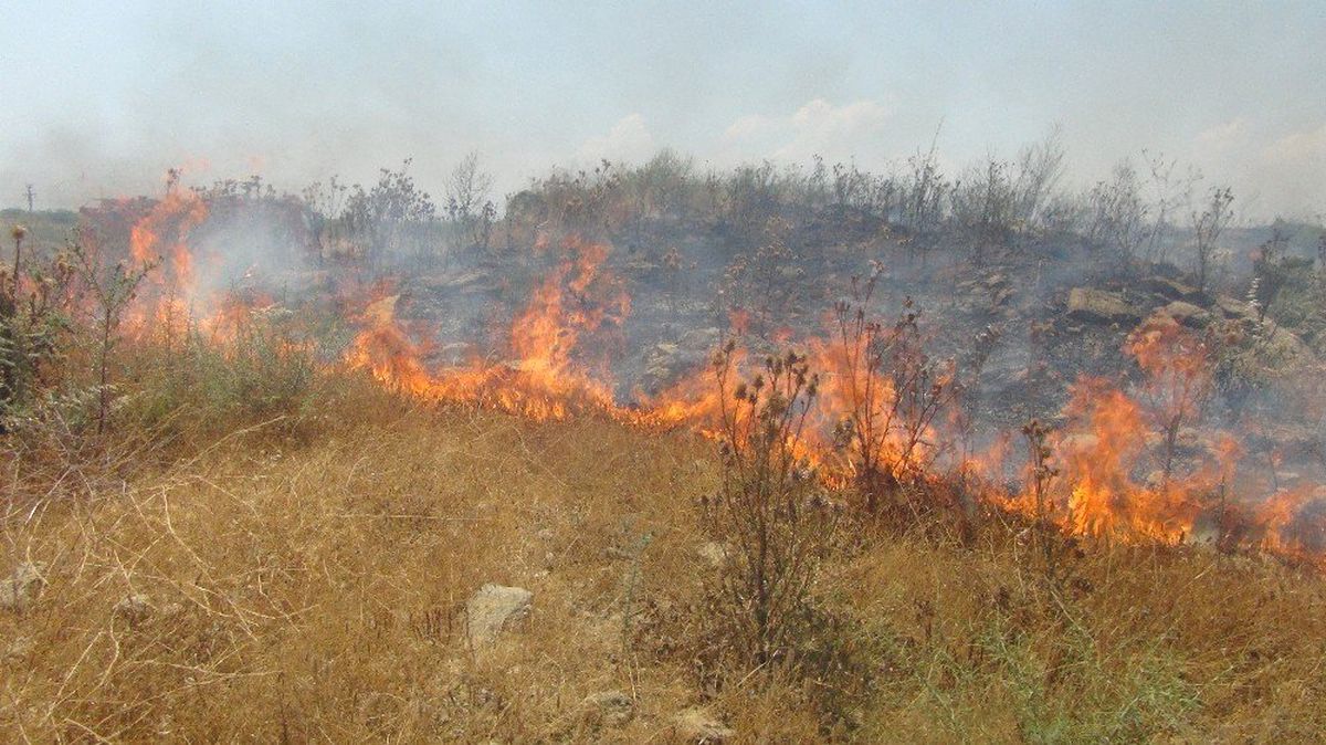 Antalya\'da cezaevi inşaatı yakınında 3 buçuk dönüm arazi yandı