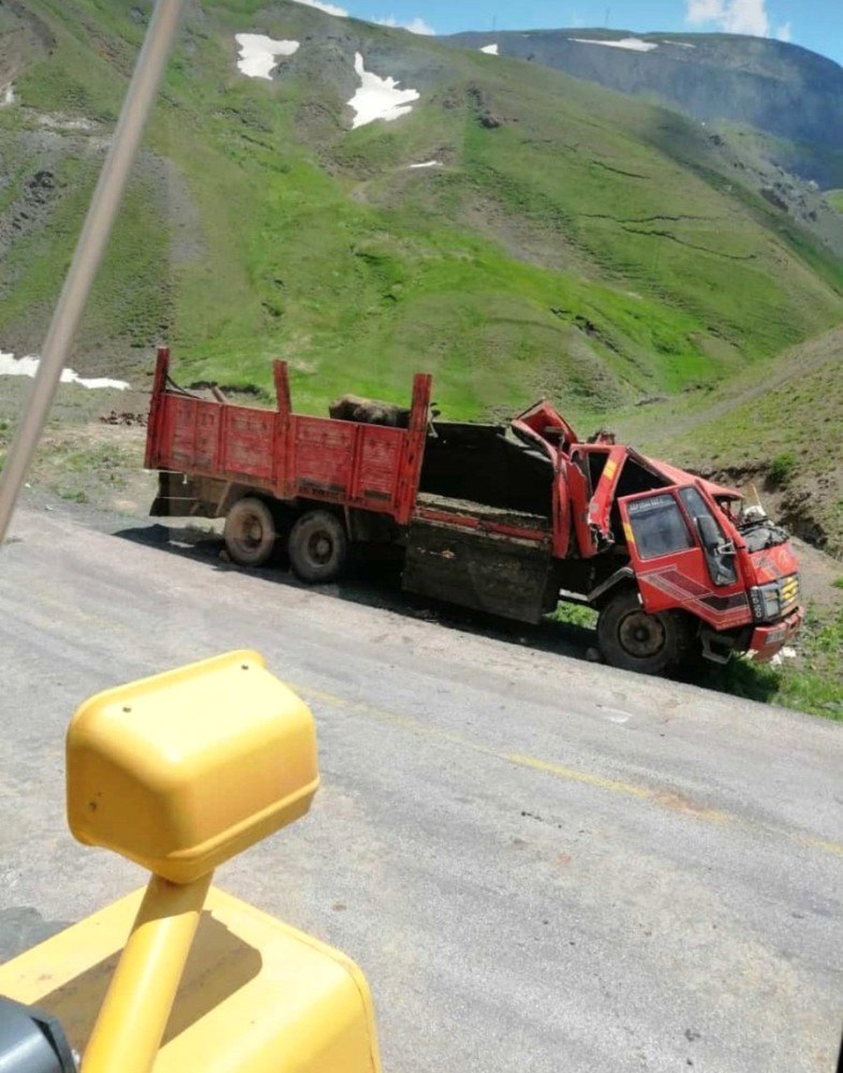 Büyükbaş hayvan yüklü kamyon takla attı, 5 inek telef oldu