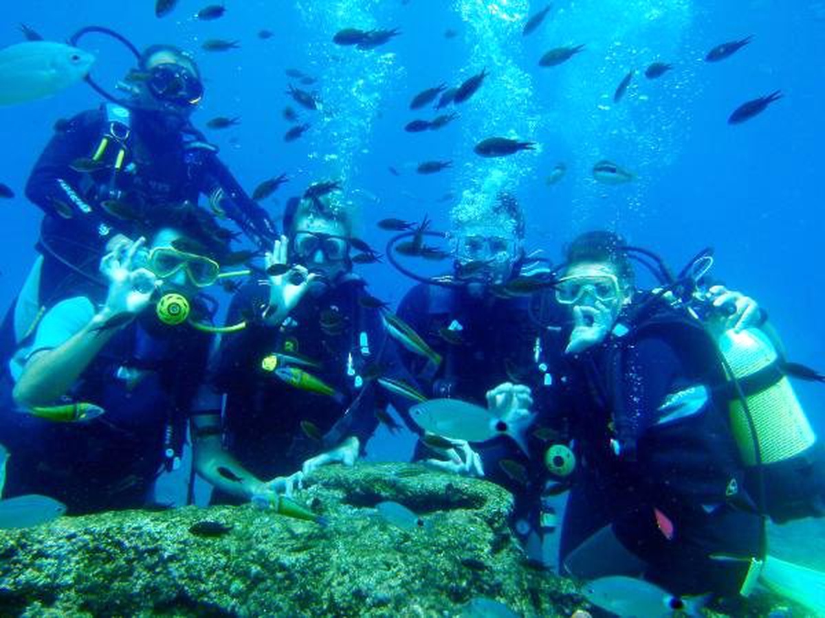 Turistler, Antalya\'nın sualtı zenginliklerini keşfediyor