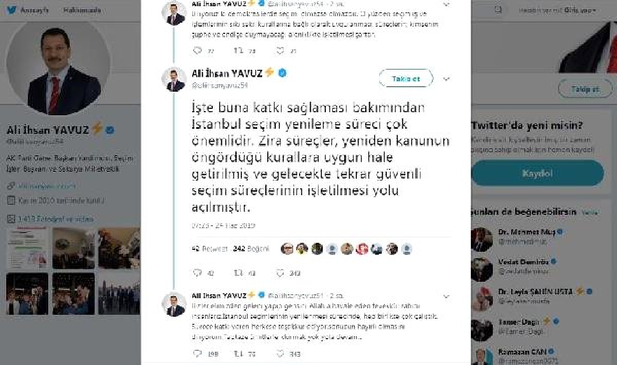 AK Parti\'li Yavuz: Güvenli seçim süreçlerinin işletilmesi yolu açılmıştır