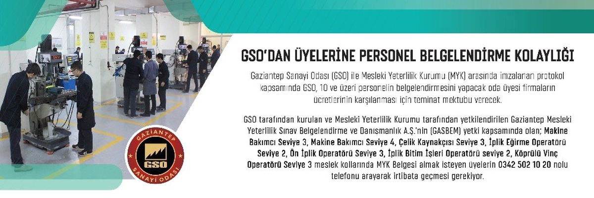 GSO\'dan üyelerine personel belgelendirme kolaylığı