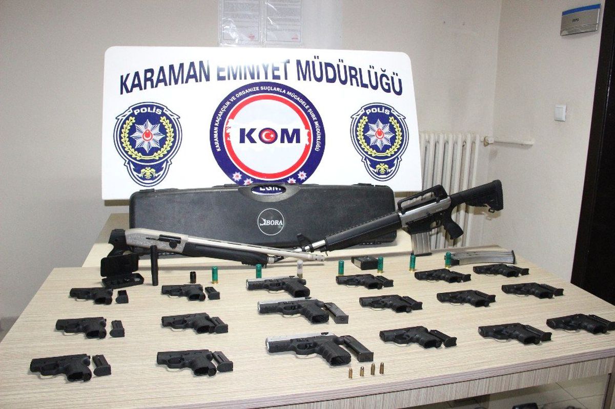 Karaman\'da kaçak silah operasyonu