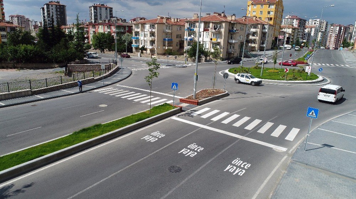 Talas\'ta yaya çizgisi ve \'Önce Yaya\' çalışması