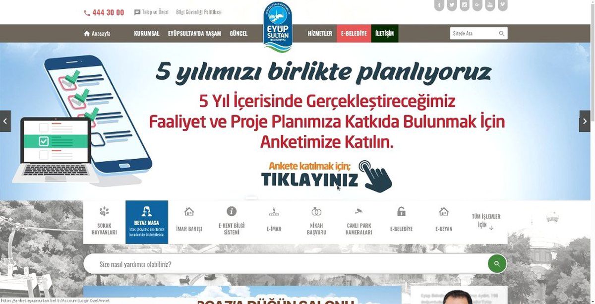 Eyüpsultan\'da "5 Yılımızı Birlikte Planlıyoruz" anketi