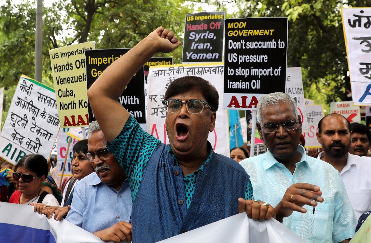 Pompeo\'nun Hindistan ziyareti protesto edildi