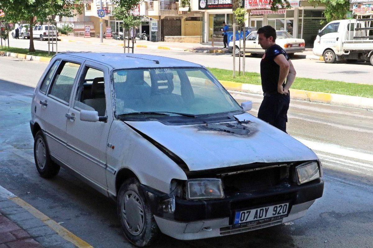 Seyir halindeyken yandı
