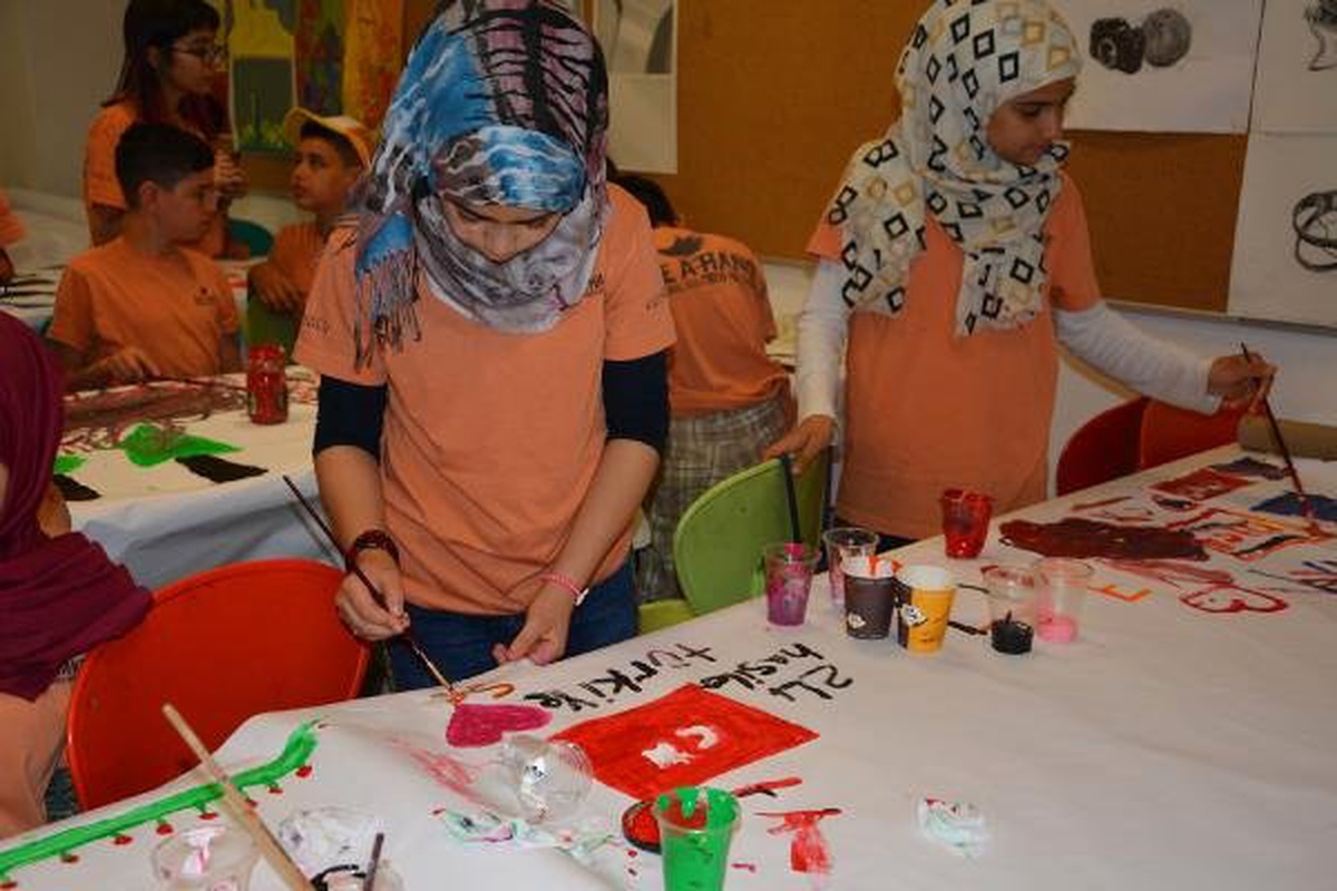 Suriyeli çocukların gözünden Türkiye tuvallere yansıdı