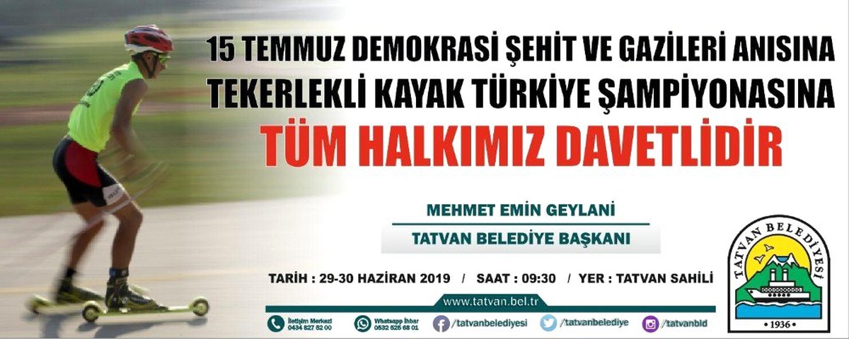 Tekerlekli Kayak Şampiyonası Tatvan\'da yapılacak