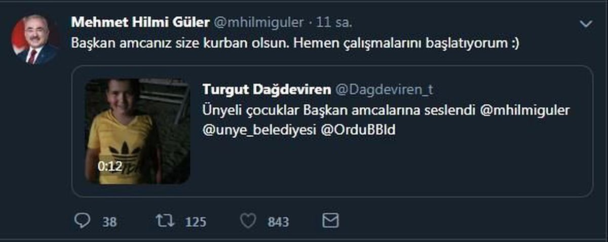 Çocukların isteğini Başkan Güler geri çevirmedi