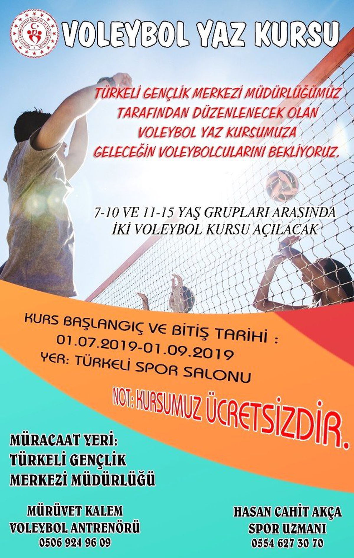 Türkeli\'de yaz voleybol kursu başlıyor