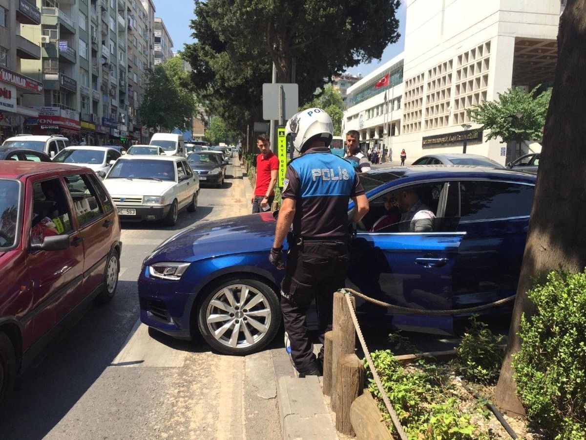 Yaya geçidini yol sandı