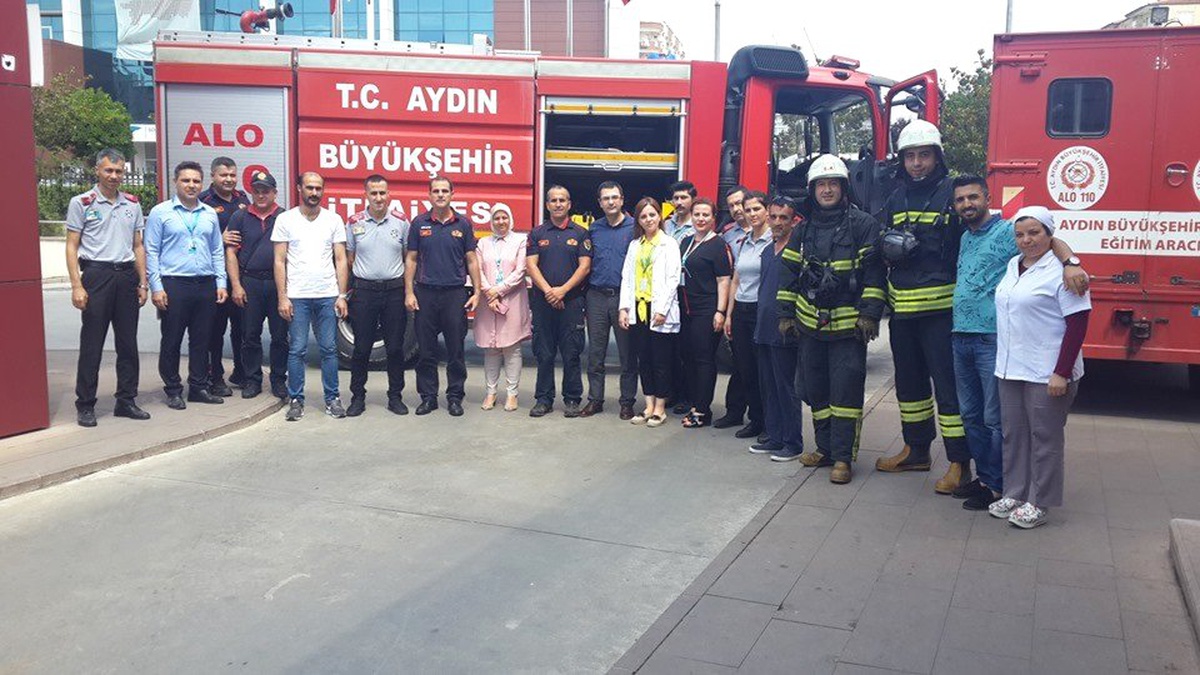 Aydın Kadın Doğum Hastanesi\'nde yangın tatbikatı