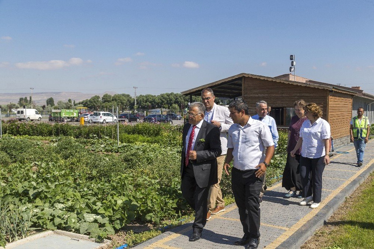 Başkan Büyükkılıç, Doğal Ürünler Bahçesi\'nde incelemelerde bulundu