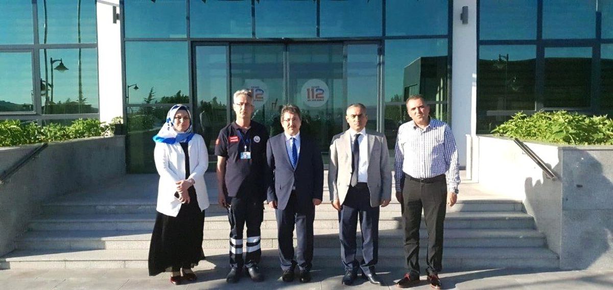 Vali Yardımcısı Güney ve İl Sağlık Müdürü Benli\'den 112 Acil Çağrı Merkezine Ziyaret