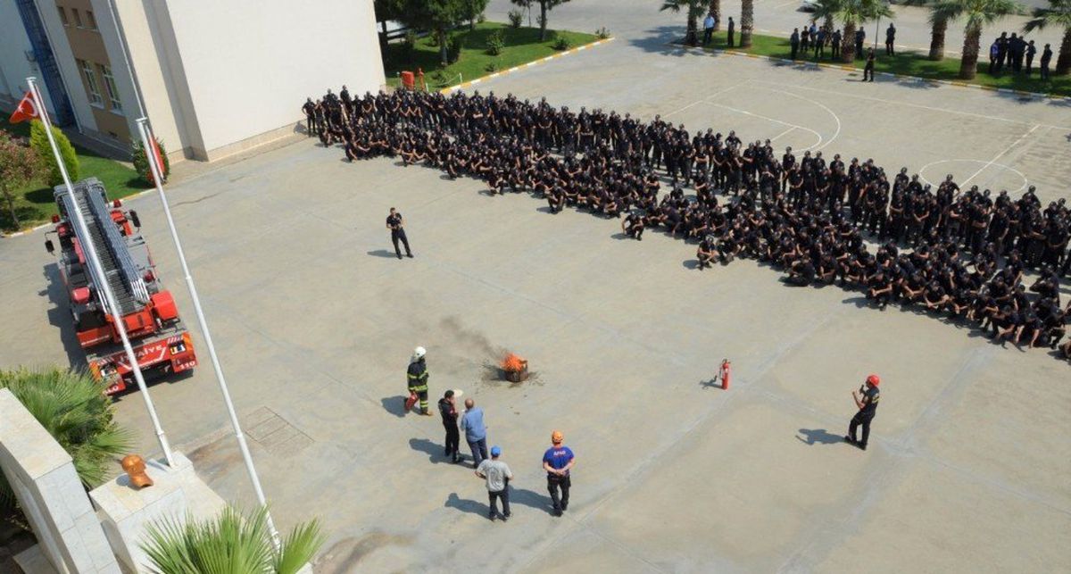 Aydın Polis Meslek Eğitim Merkezinde tatbikat yapıldı